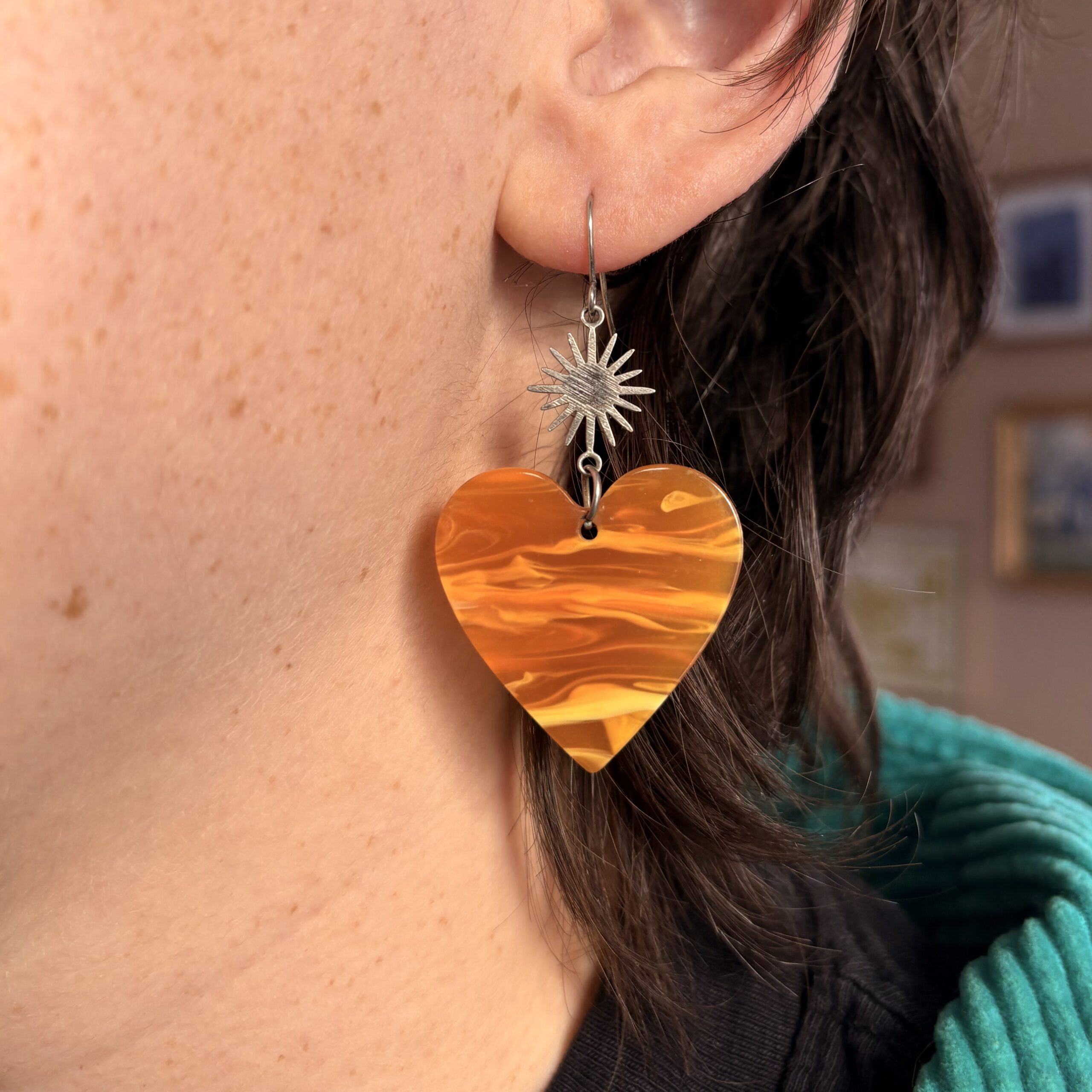 orange-heart-earrings